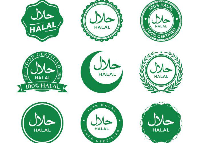 A range of different Halal certifications.